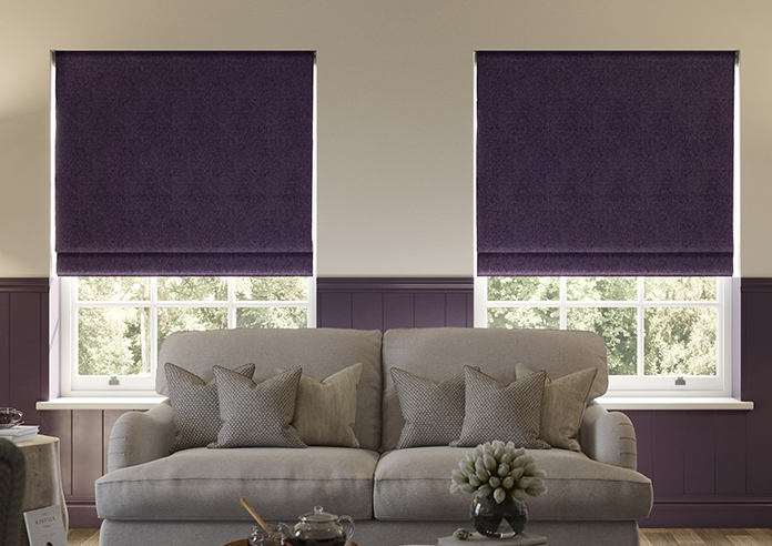 Wexley, Midnight Plum - Roman Blind - Image 3